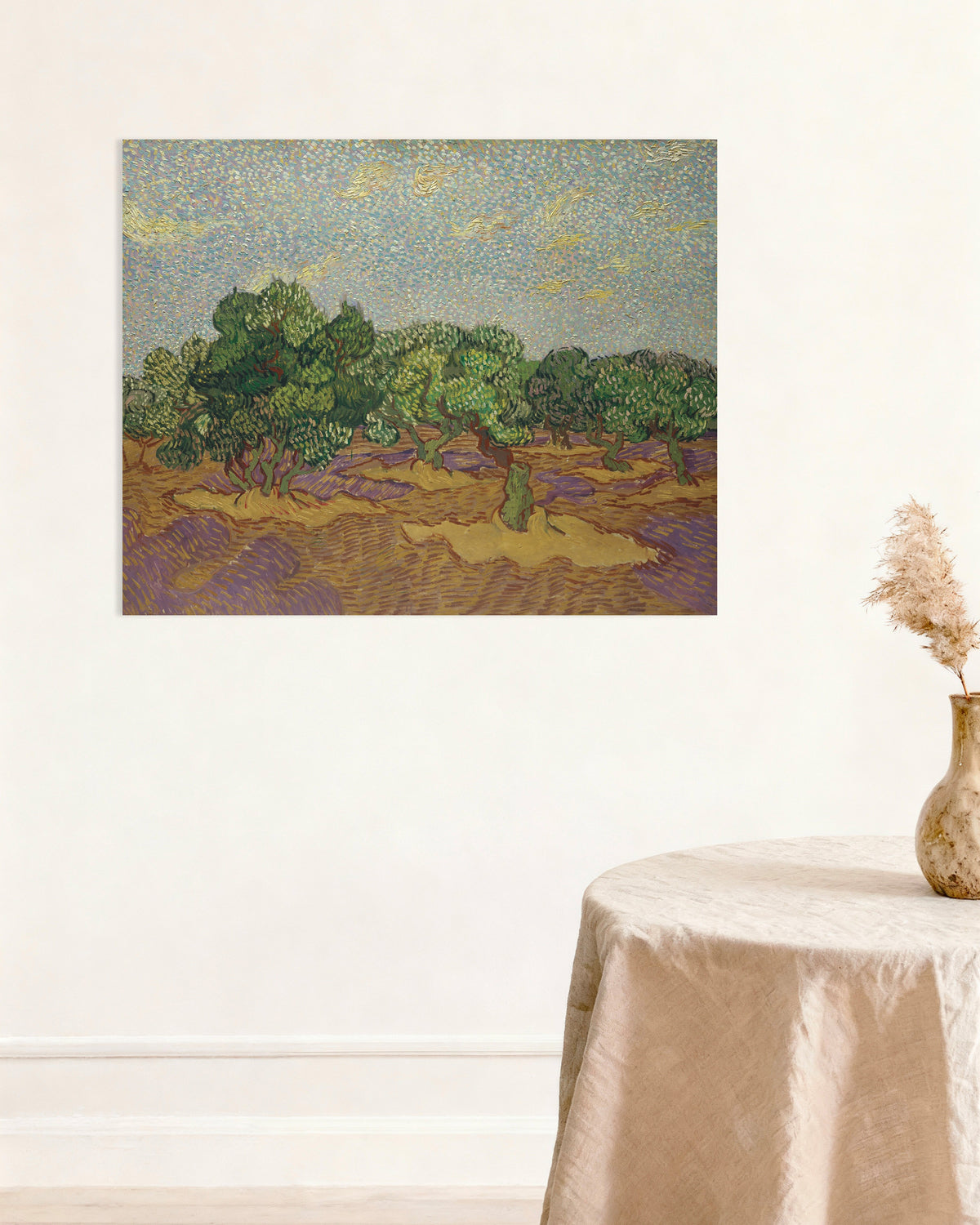 Póster de Olivos bajo un cielo pálido (1889), de Vincent van Gogh