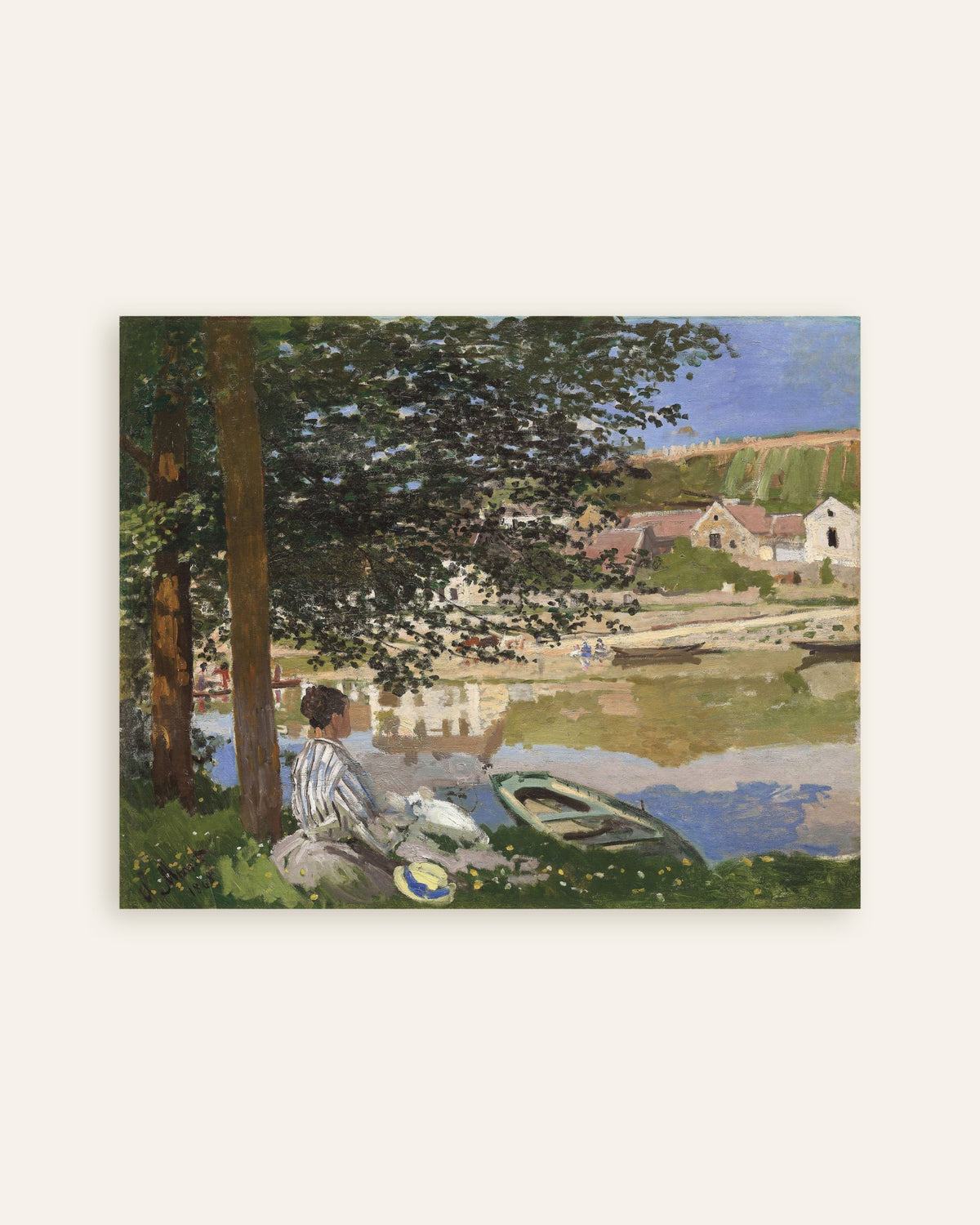 Póster A orillas del Sena, Bennecourt (1868), de Claude Monet, miniatura
