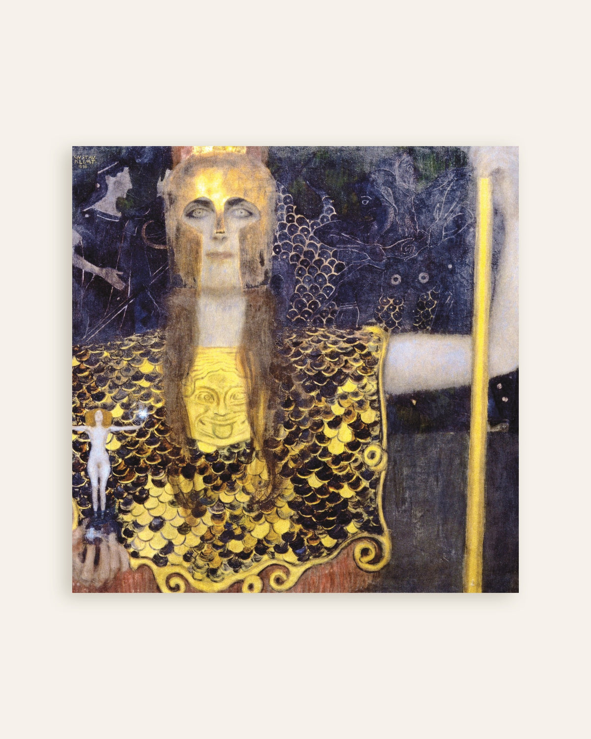 Póster de Palas Atenea (1898), de Gustav Klimt, en miniatura