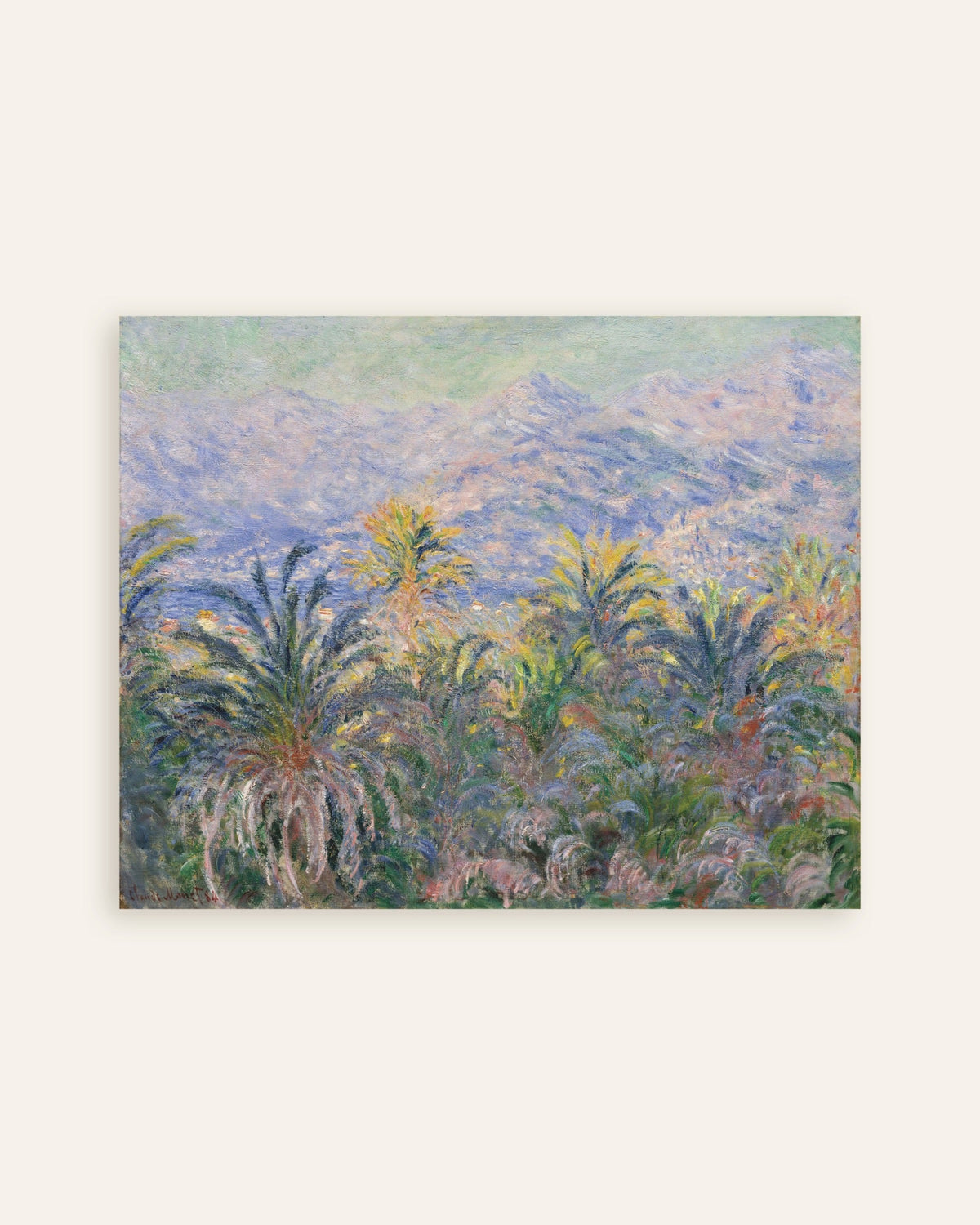 Póster Palmeras en Bordighera (1884), de Claude Monet, miniatura