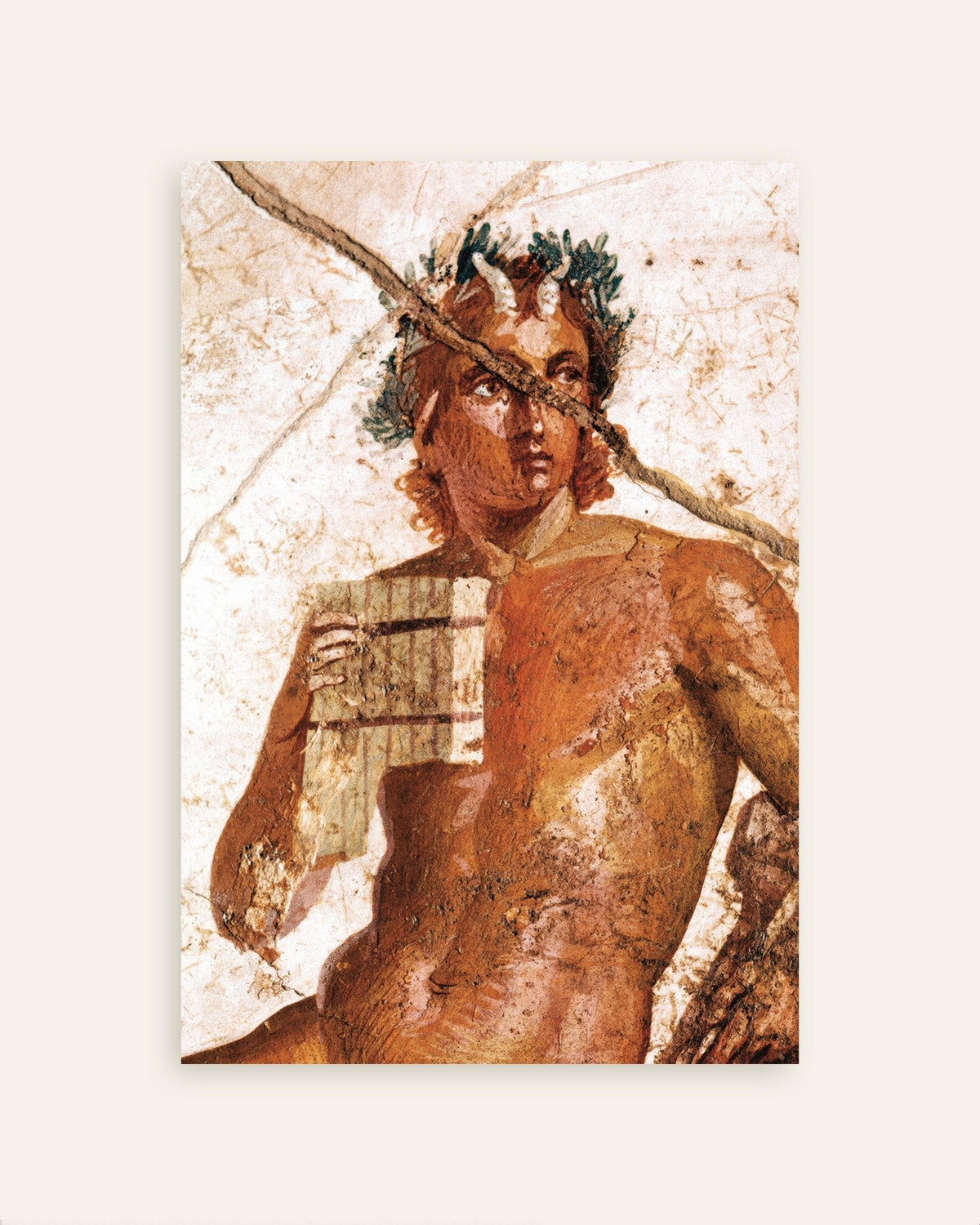 Póster del fresco de Pan músico, Pompeya