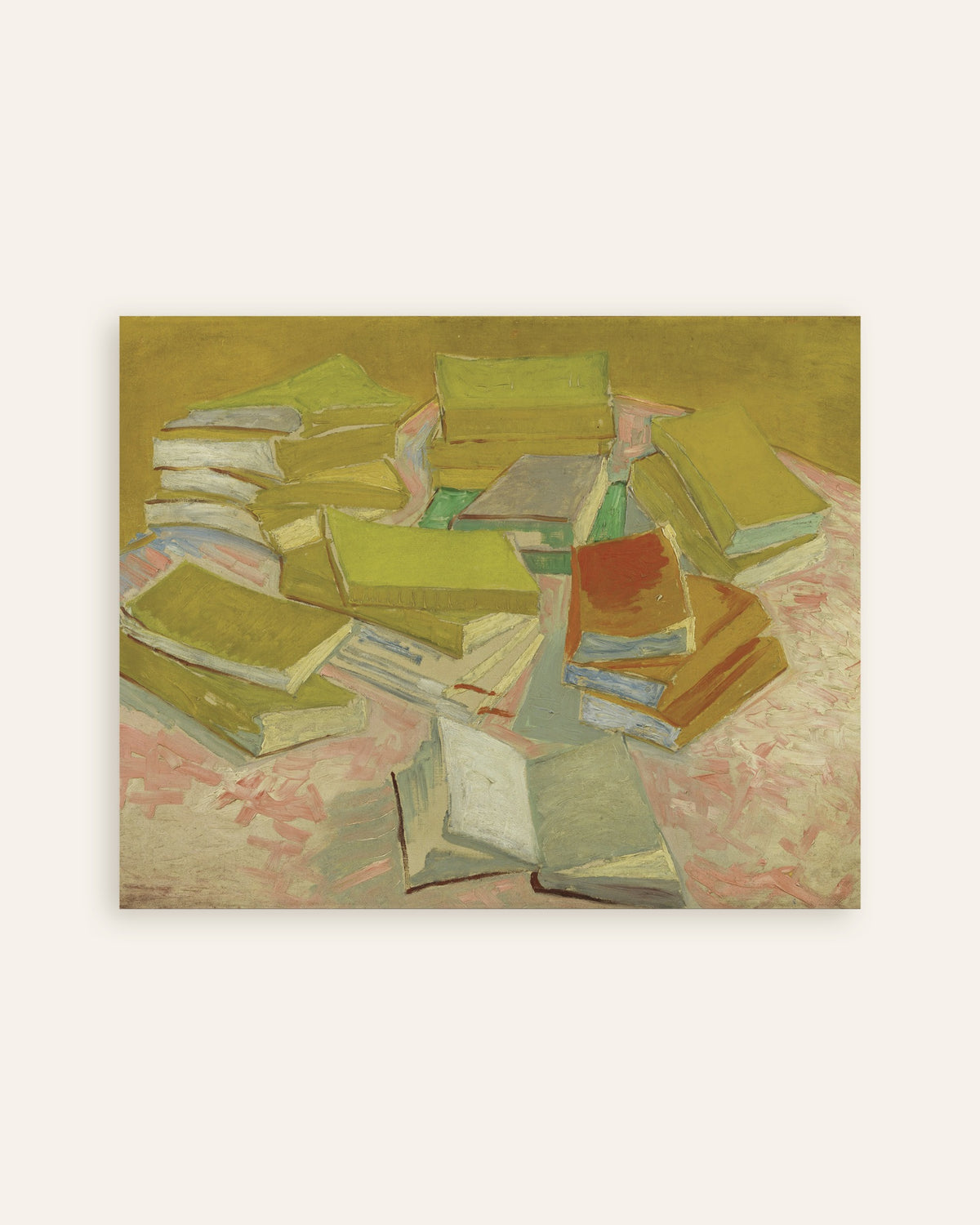 Póster de Pila de novelas francesas (1887), de Vincent van Gogh, miniatura