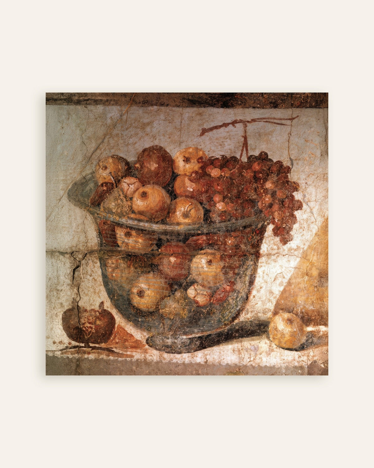 Póster del fresco del frutero, bodegón romano de Pompeya