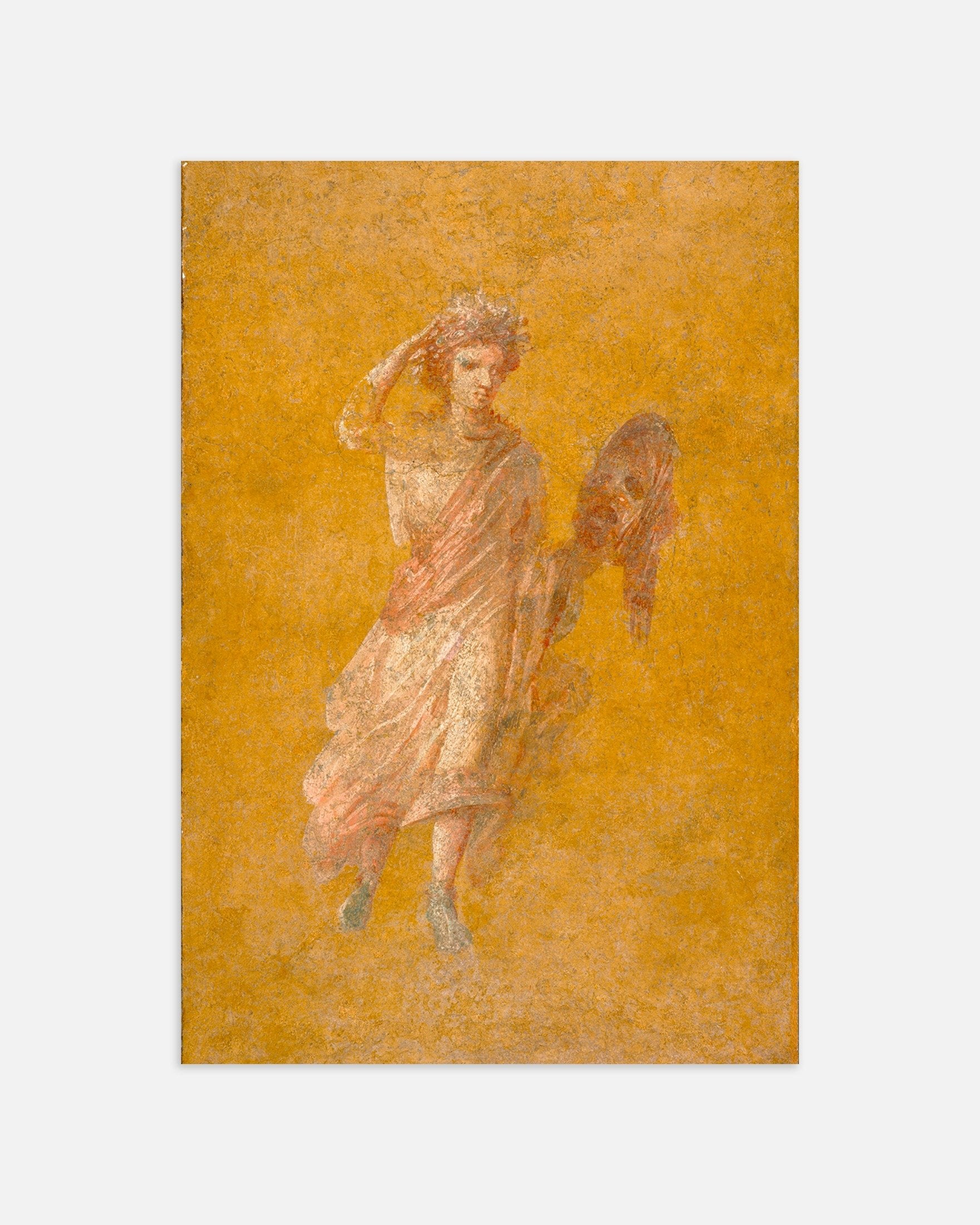 Poster of Pompeii Fresco Fragment with Muse Melpomene - Art Print, thumbnail
