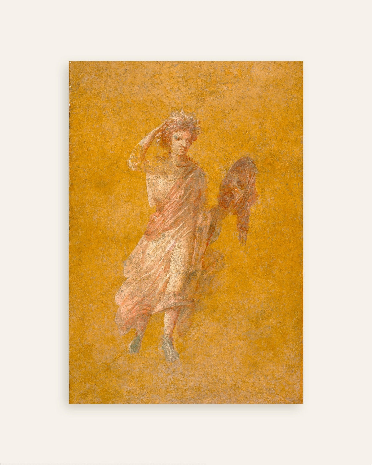 Póster del fragmento de fresco de la musa Melpómene, Pompeya