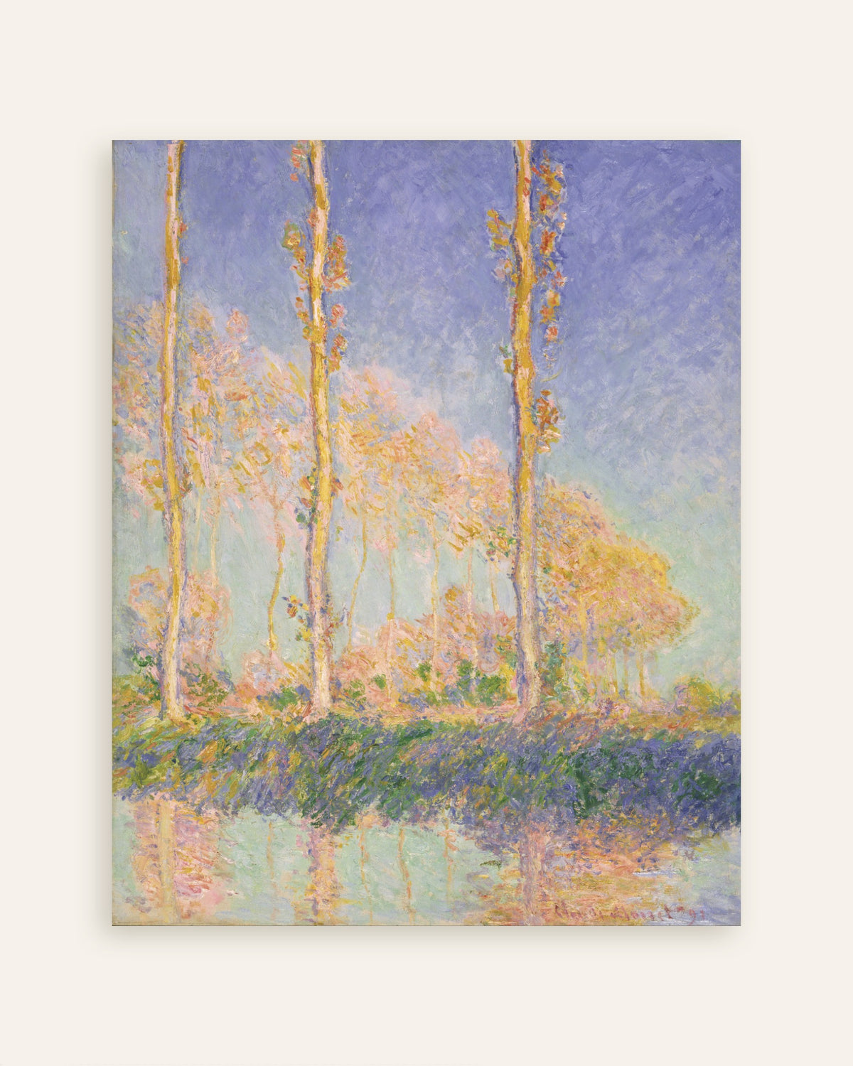 Póster Álamos (1891), de Claude Monet, miniatura