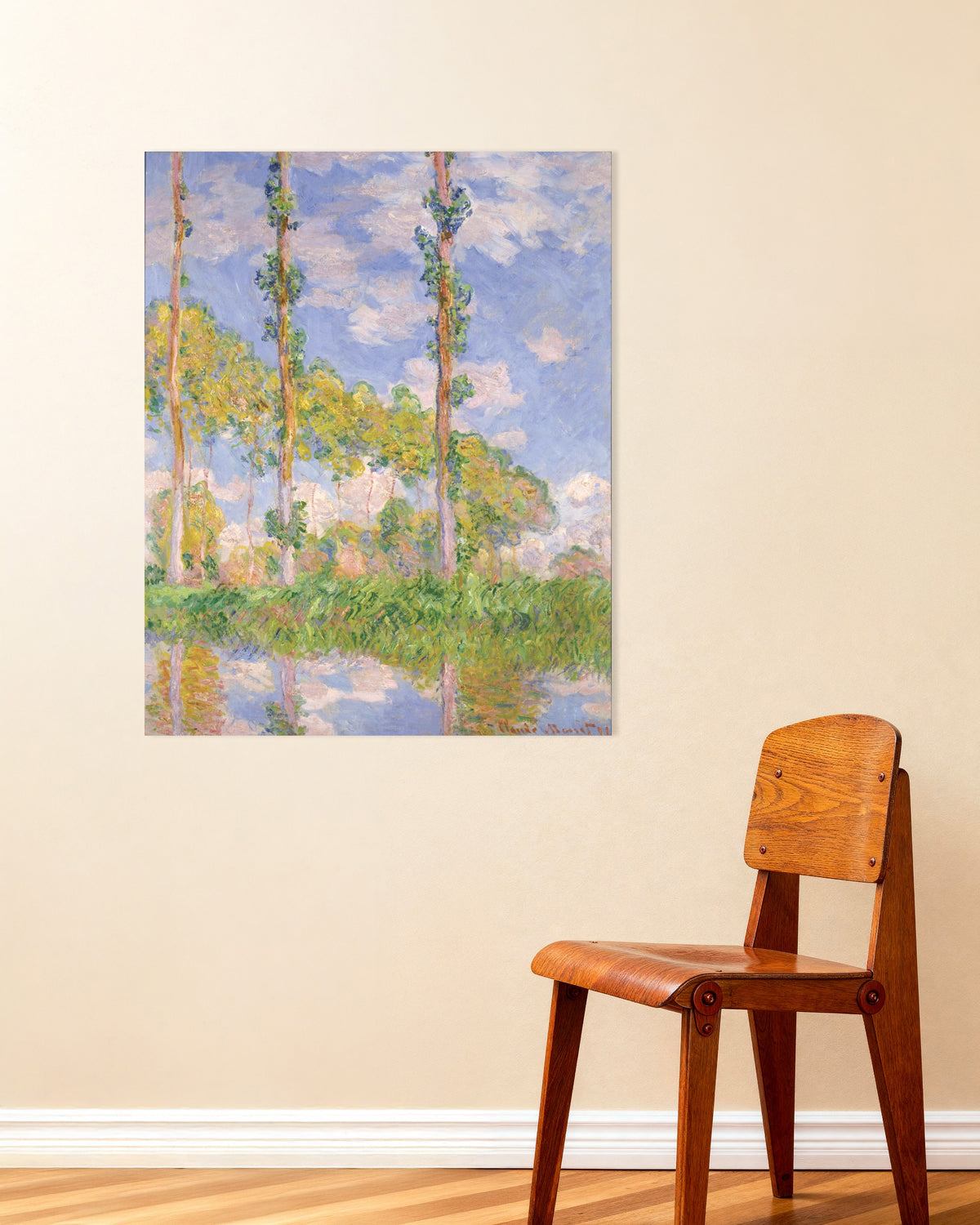 Póster Álamos al sol (1891), de Claude Monet