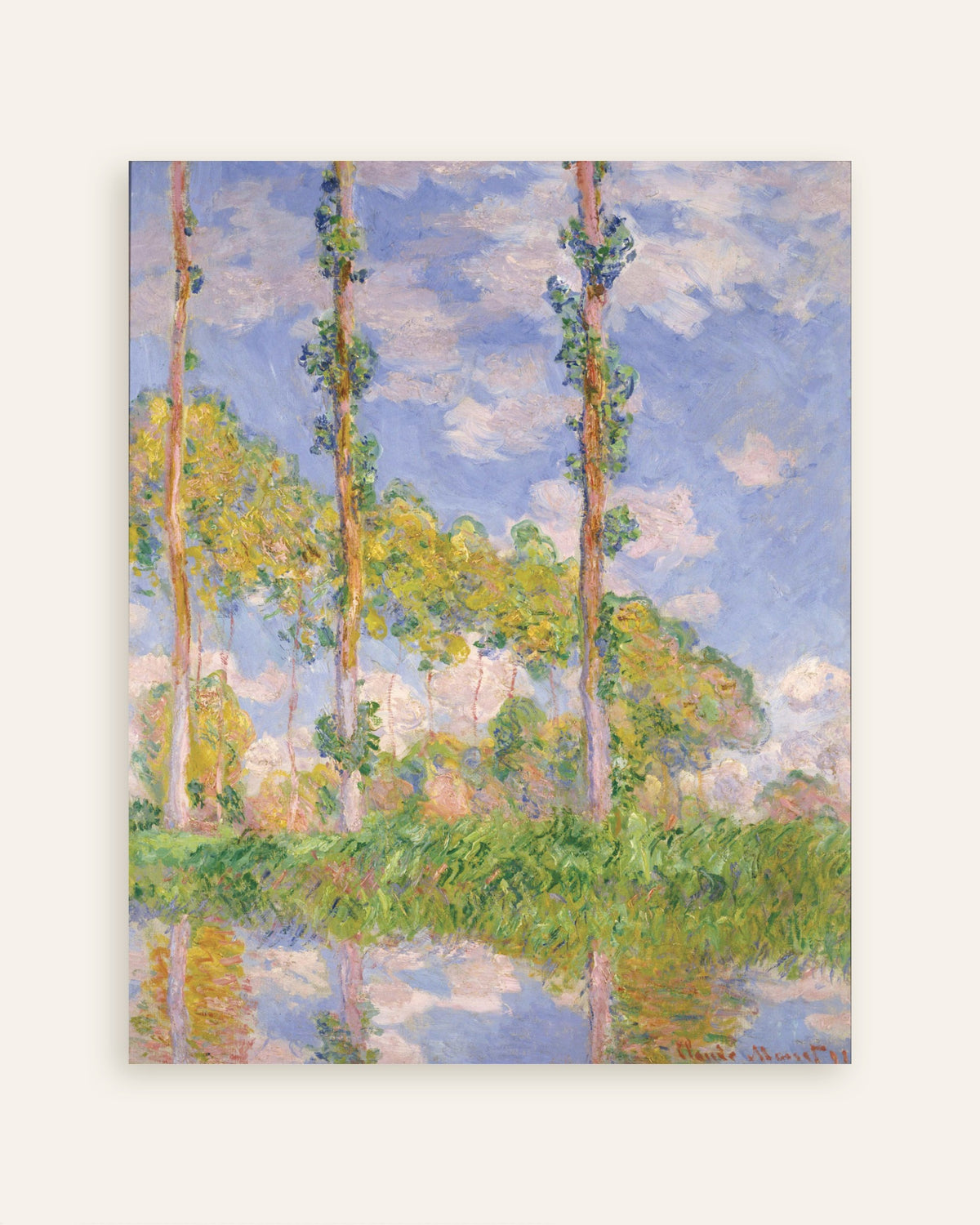 Póster Álamos al sol (1891), de Claude Monet, miniatura
