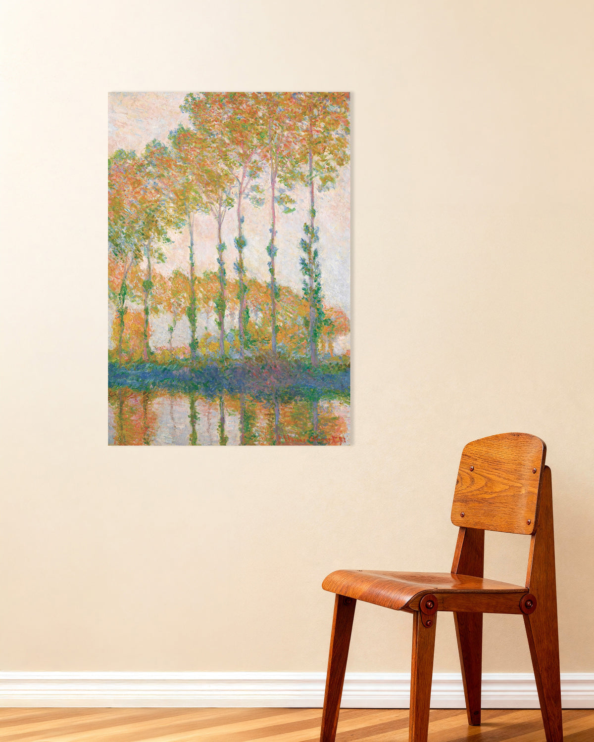 Póster Álamos a orillas del Epte, otoño (1891), de Claude Monet