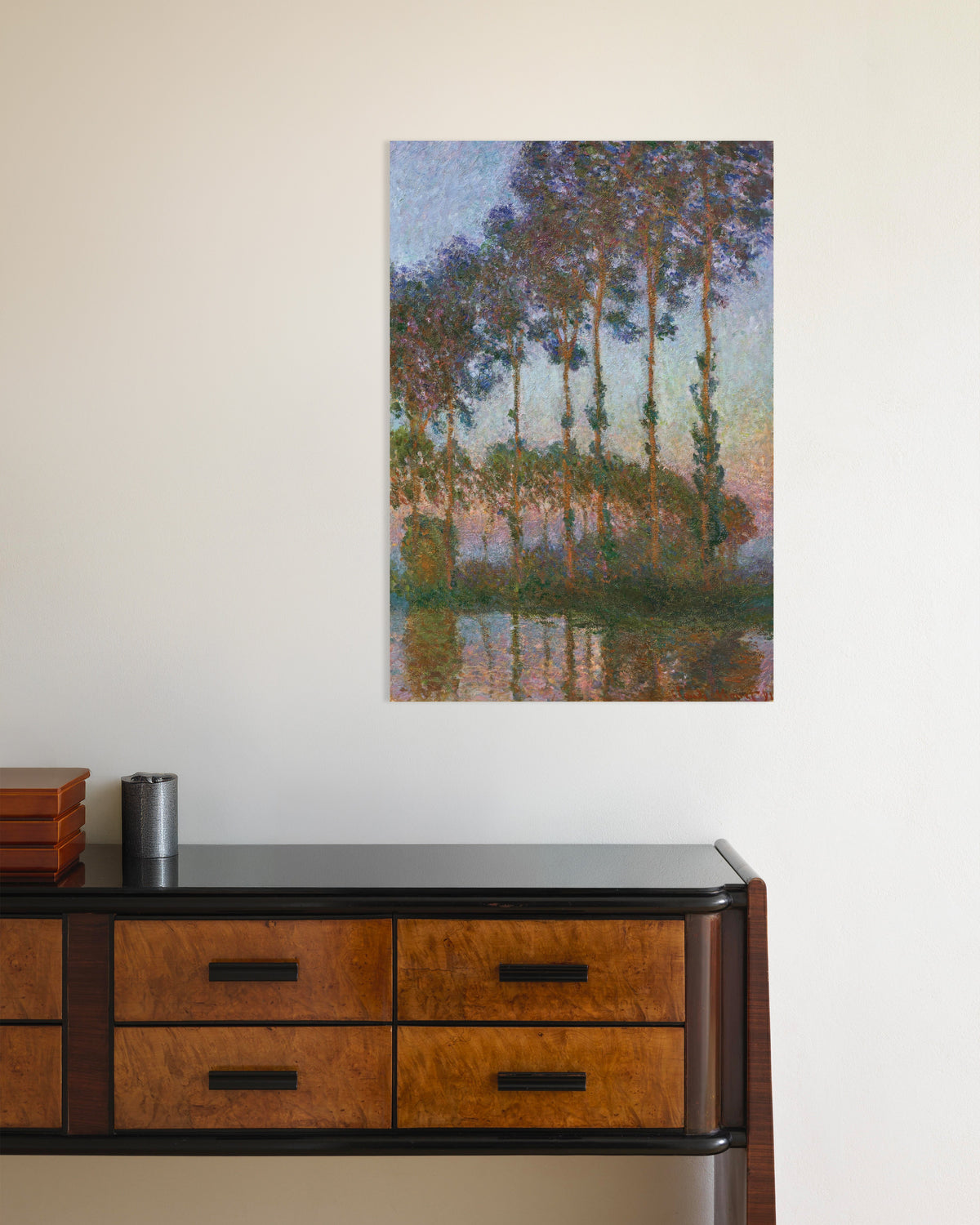 Póster Álamos a orillas del Epte, crepúsculo (1891), de Claude Monet