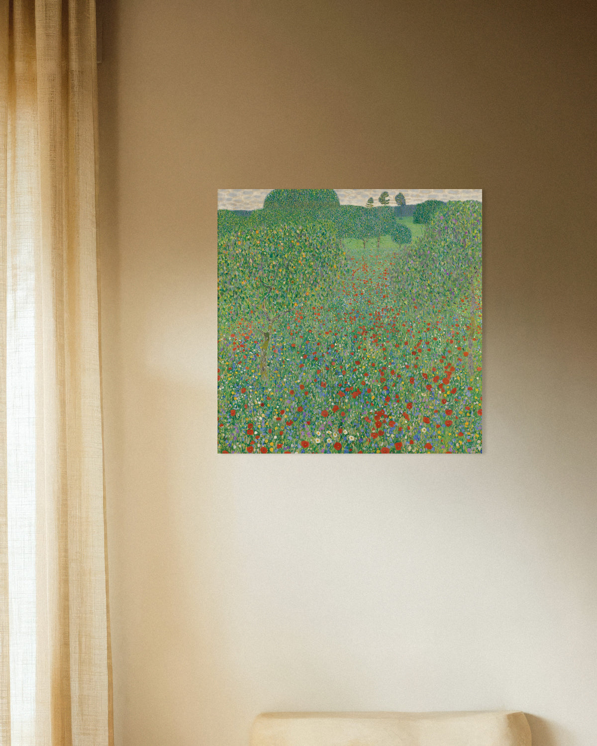 Póster Campo de amapolas (1907), de Gustav Klimt