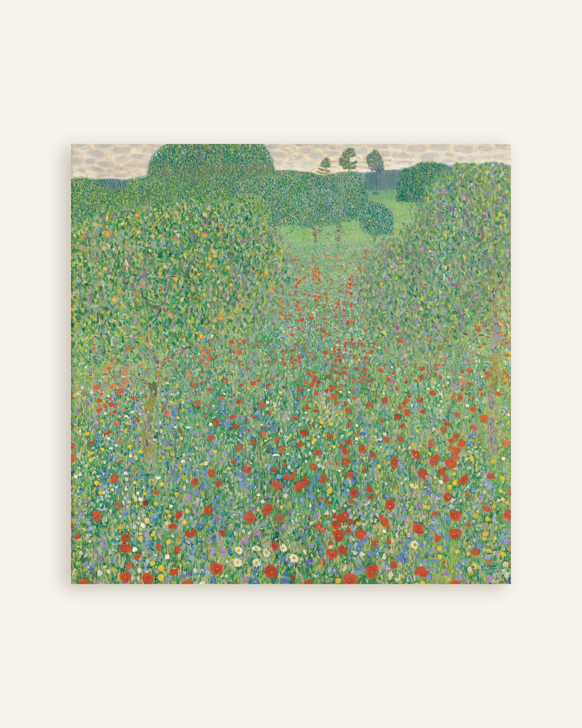 Póster Campo de amapolas (1907), de Gustav Klimt, miniatura