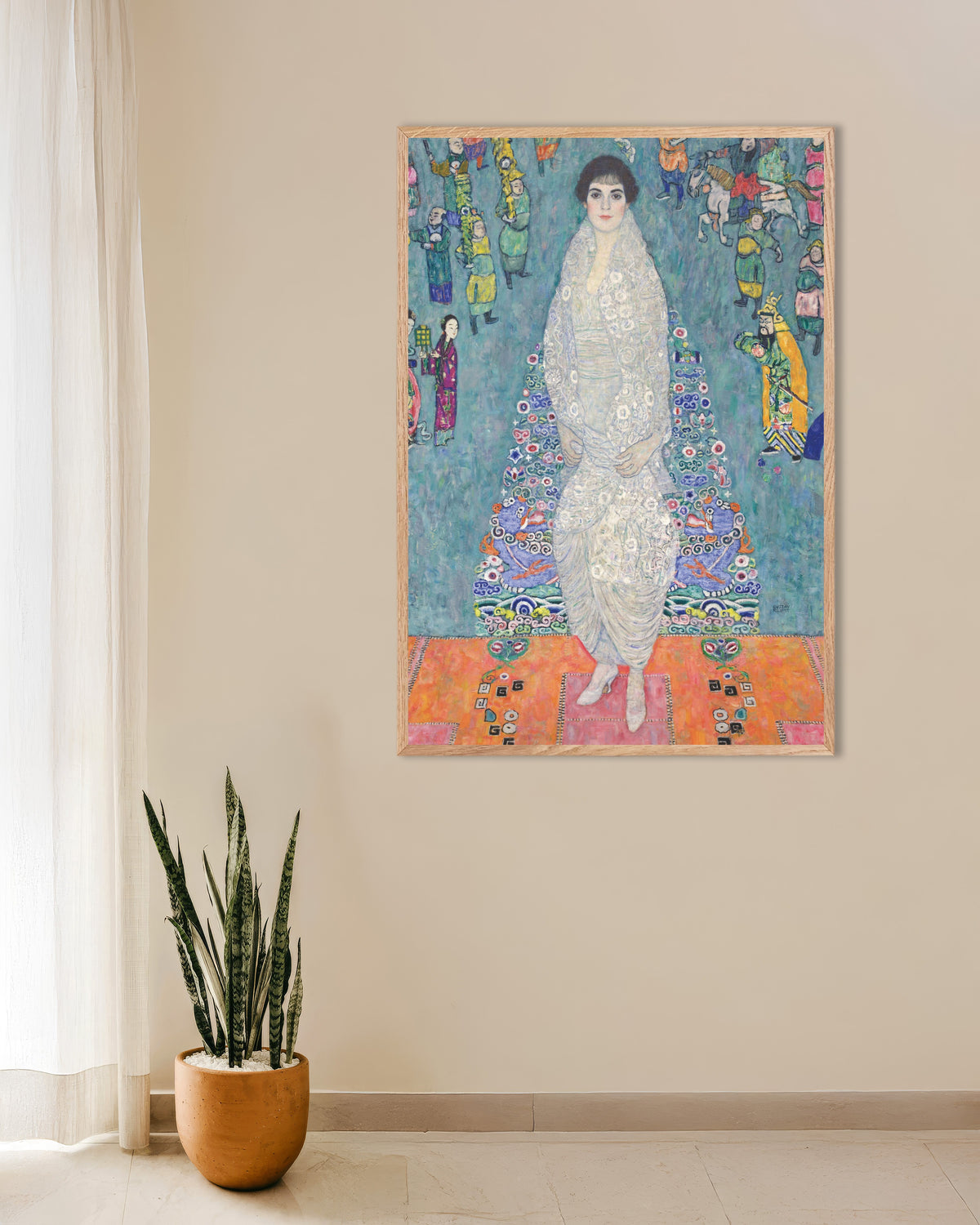 Póster Retrato de Elisabeth Lederer (1914–1916), de Gustav Klimt, con marco de madera natural