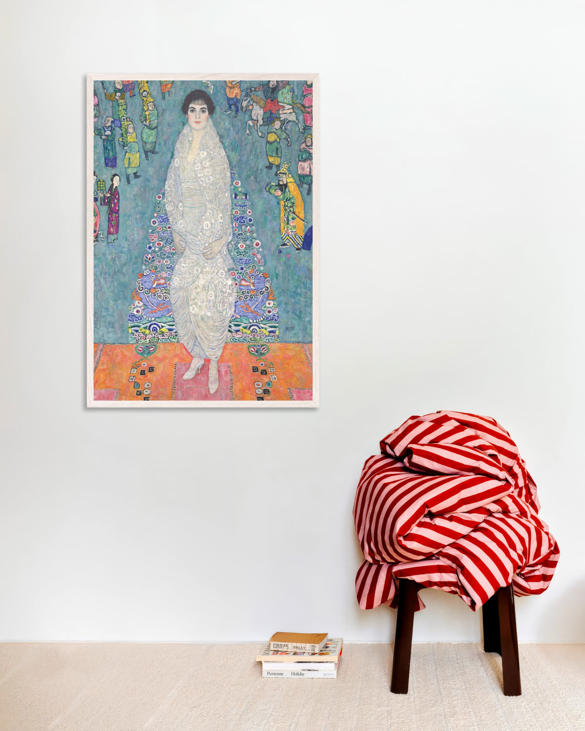 Póster Retrato de Elisabeth Lederer (1914–1916), de Gustav Klimt, con marco de madera blanca