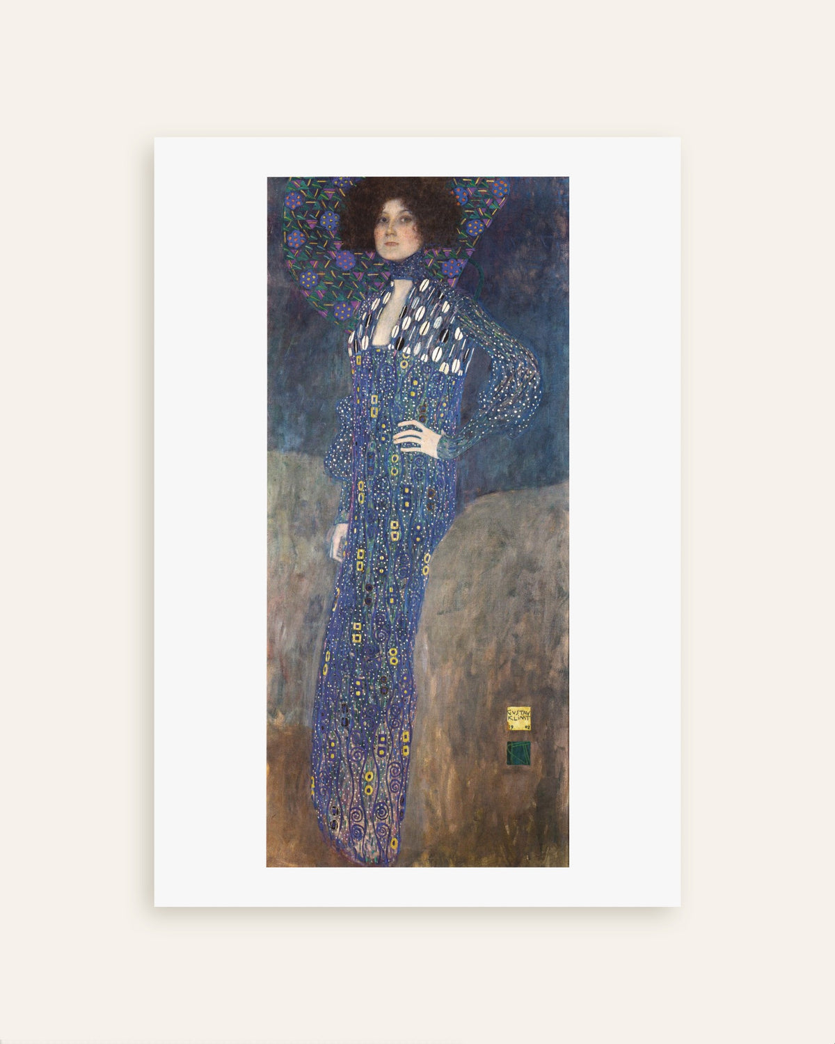 Póster Retrato de Emilie Flöge (1902), de Gustav Klimt, miniatura