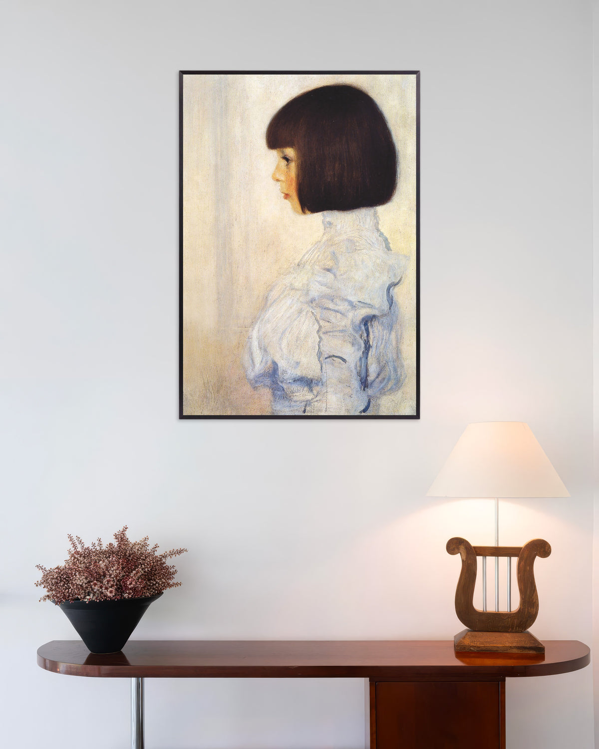 Póster Retrato de Helene Klimt (1898), de Gustav Klimt, con marco metálico