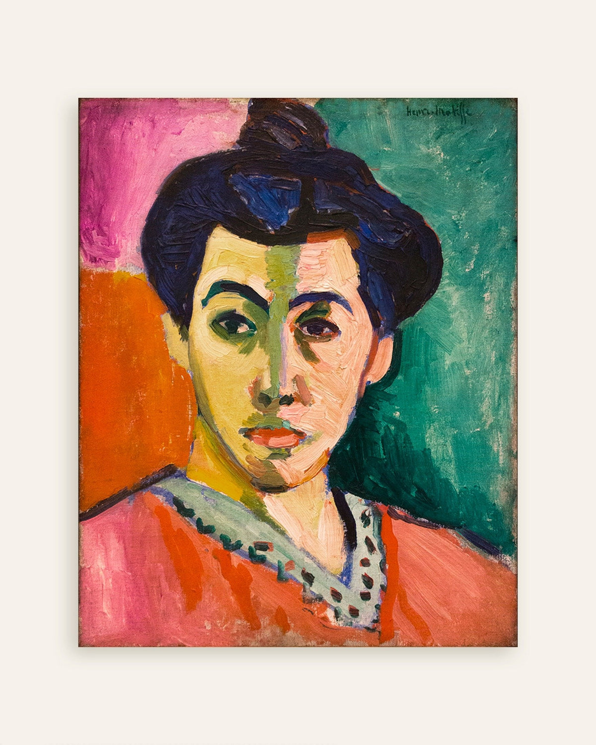 Póster de Retrato de Madame Matisse (1905), de Henri Matisse, en miniatura