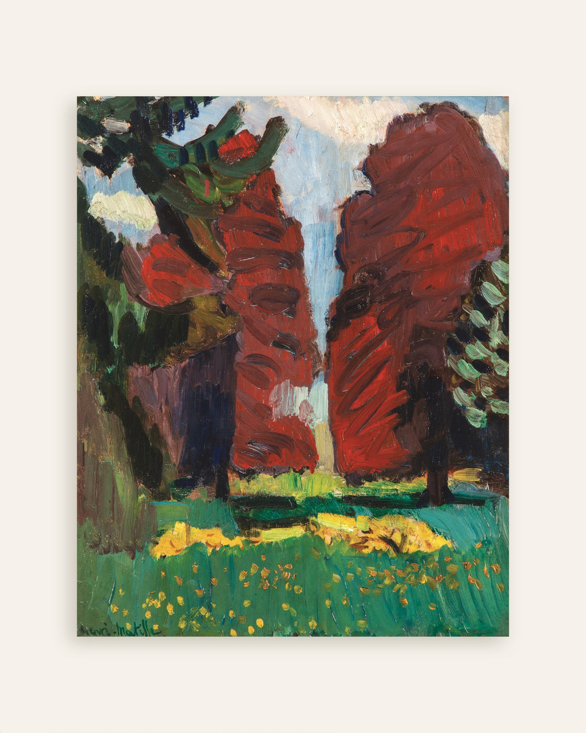 Póster de Hayedos morados (1901), de Henri Matisse, miniatura