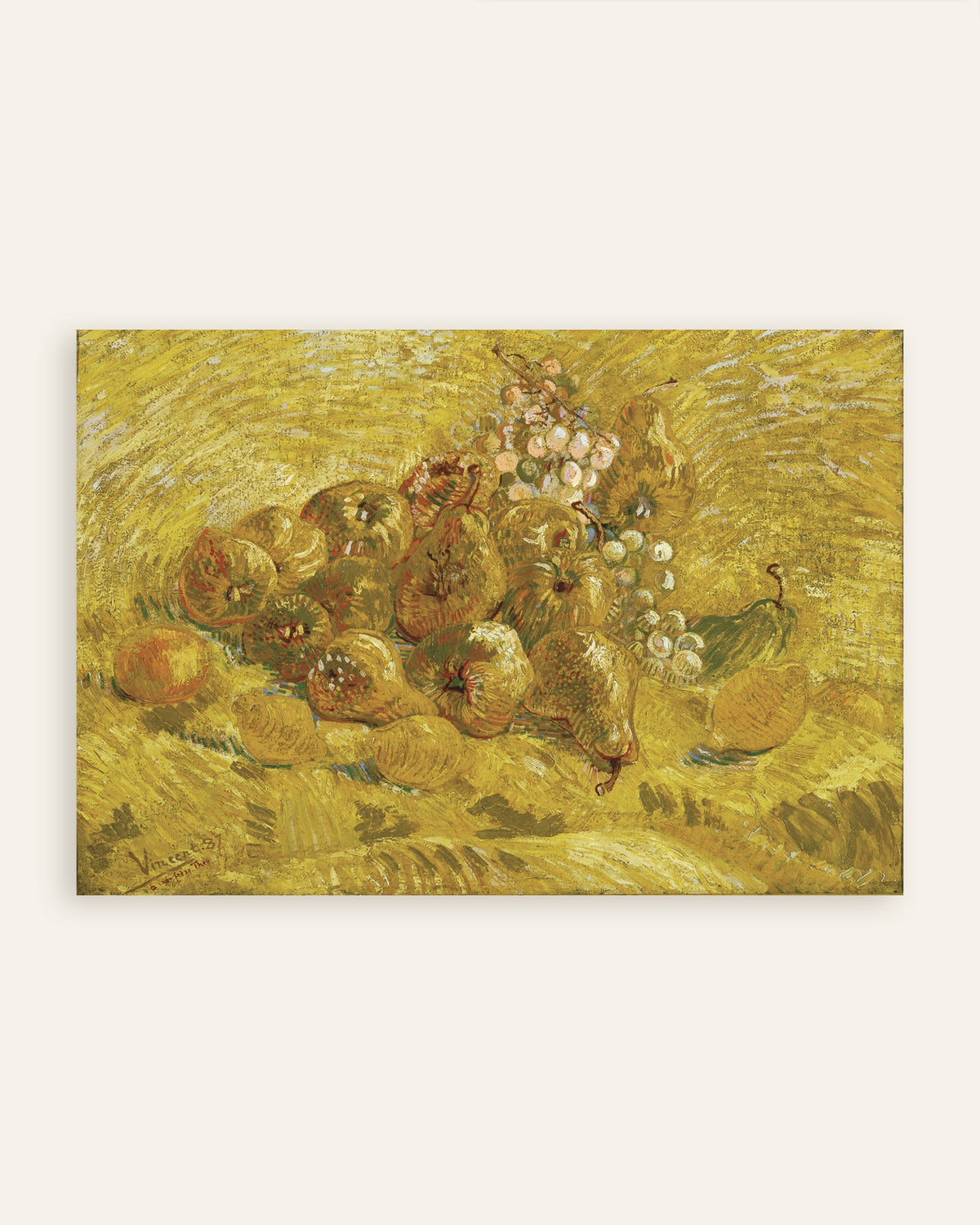 Póster de Membrillos, limones, peras y uvas (1887), de Vincent van Gogh, miniatura