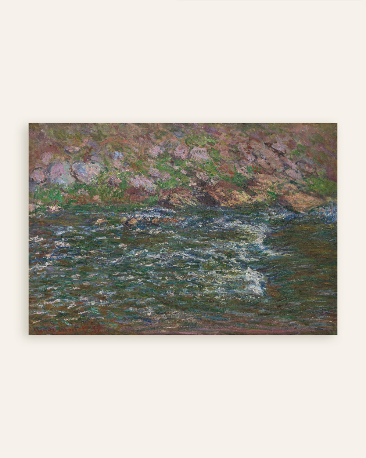 Póster Rápidos del Petite Creuse en Fresselines (1889), de Claude Monet, miniatura