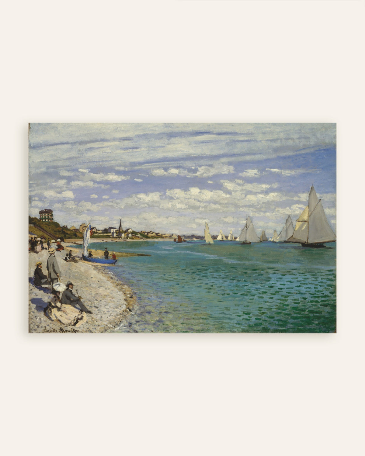Póster Regata en Sainte-Adresse (1867), de Claude Monet, miniatura