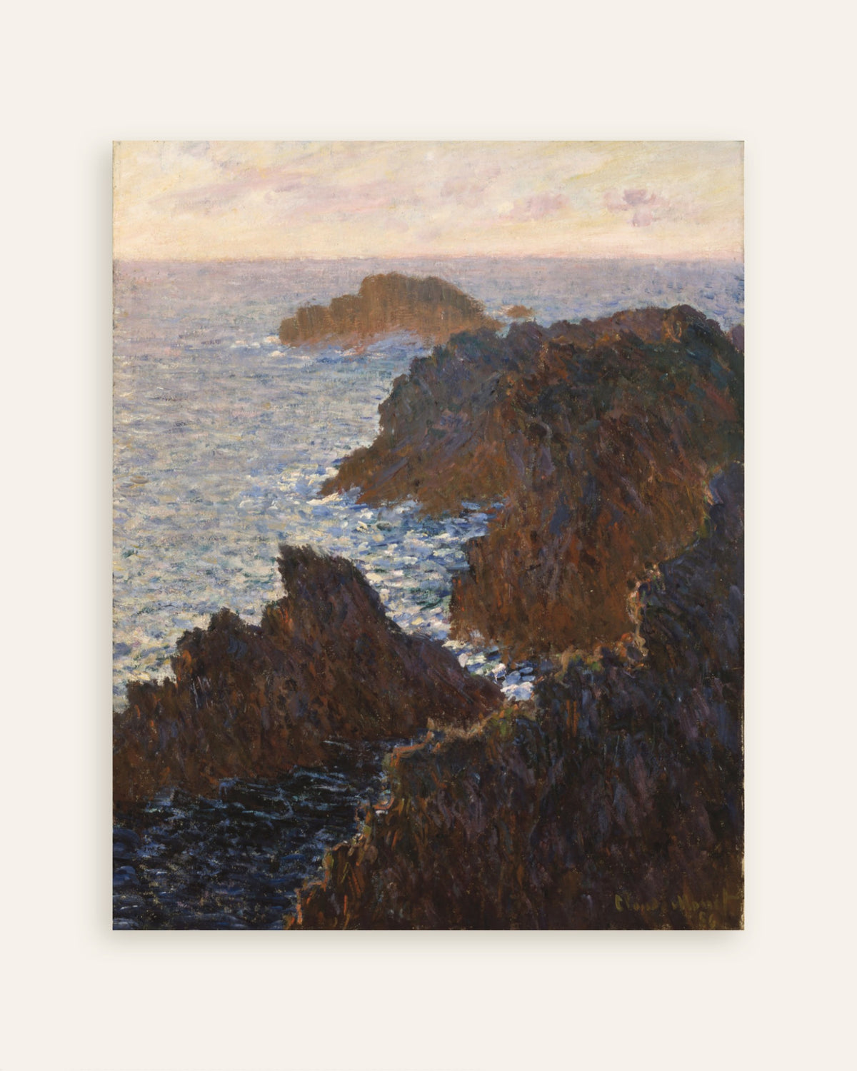 Póster Rocas en Belle-Île, Port-Domois (1886), de Claude Monet, miniatura