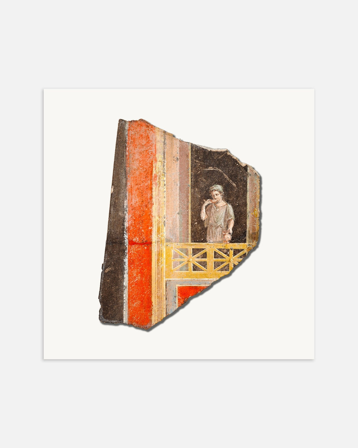 Póster del fresco romano de la mujer en el balcón, Segundo Estilo