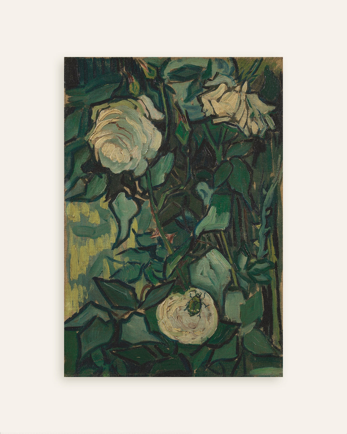 Póster de Rosal con un escarabajo (1889), de Vincent van Gogh, en miniatura