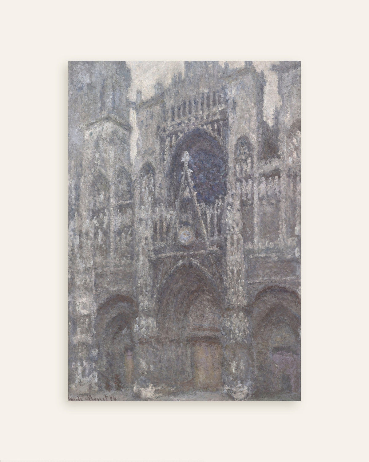 Póster La catedral de Ruan, la portada, tiempo gris (1892), de Claude Monet, miniatura