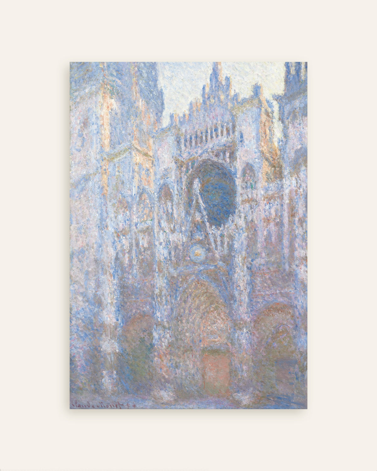 Póster La catedral de Ruan, fachada oeste (1894), de Claude Monet, miniatura