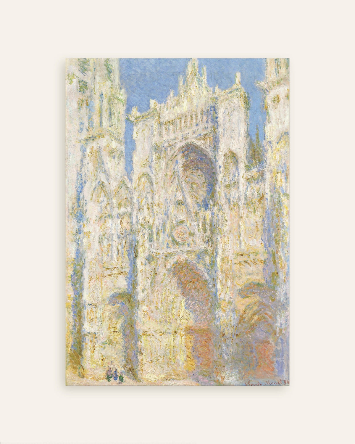 Póster La catedral de Ruan, fachada oeste, a pleno sol (1894), de Claude Monet, miniatura
