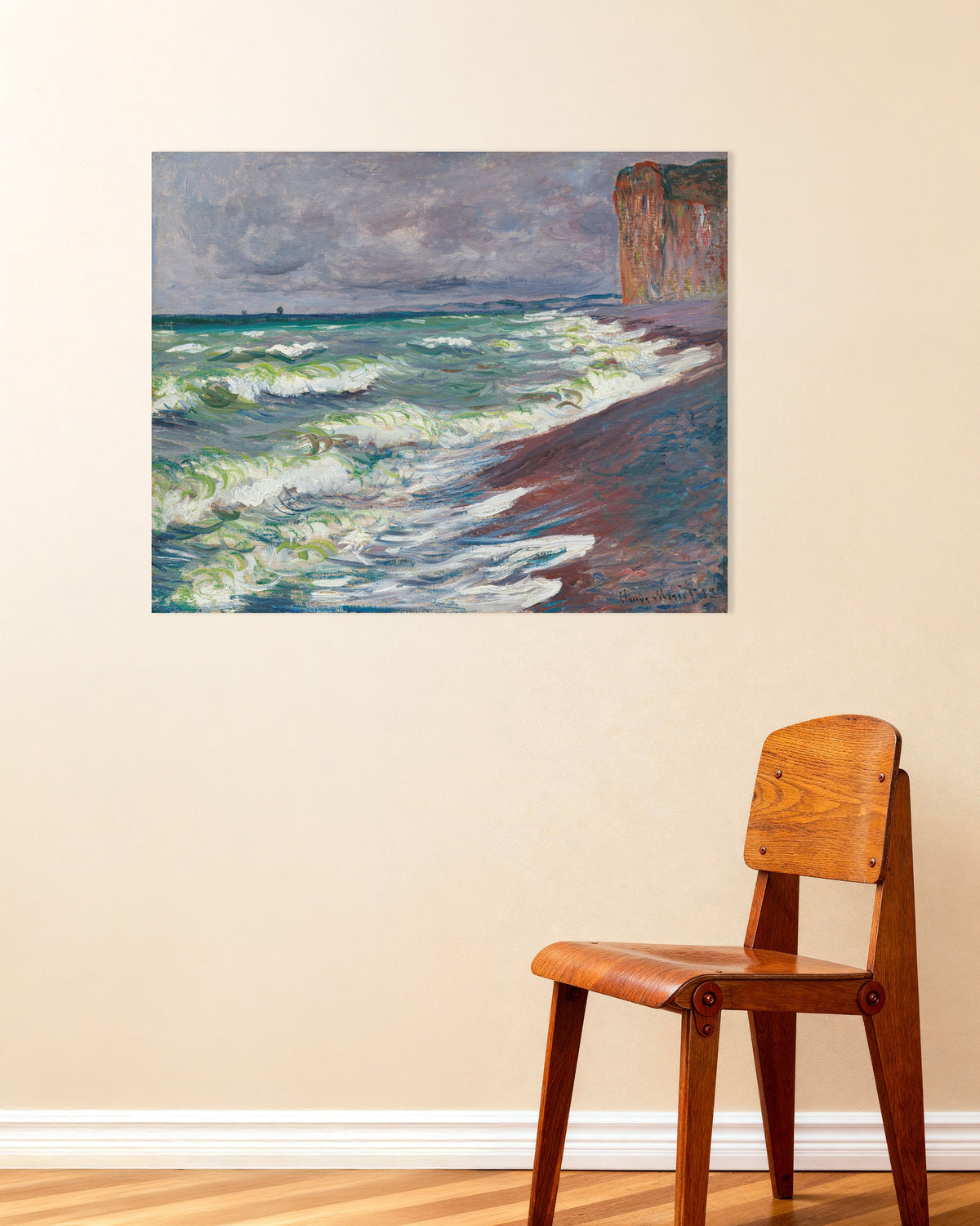 Póster Mar agitado en Pourville (1882), de Claude Monet