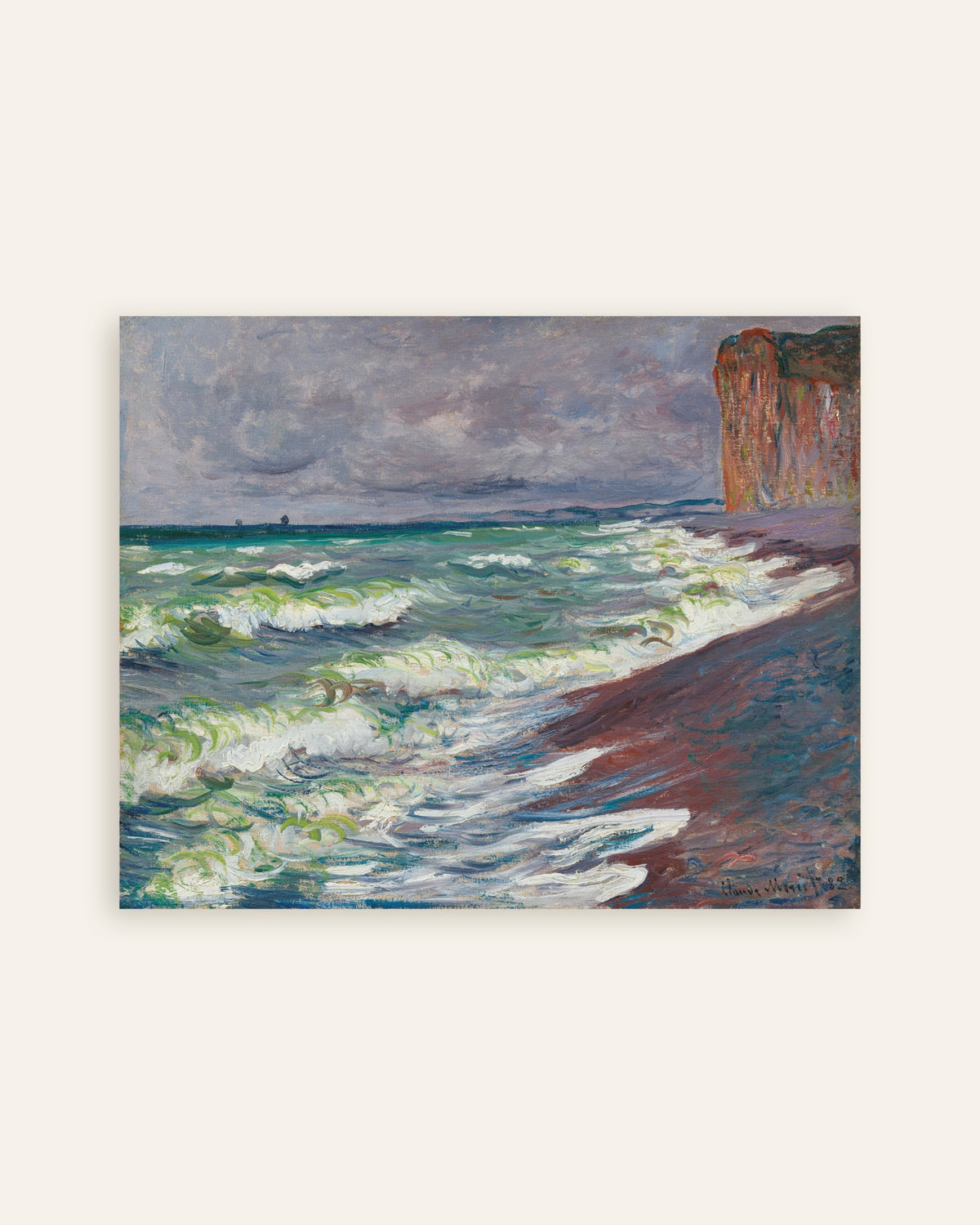 Póster Mar agitado en Pourville (1882), de Claude Monet, miniatura