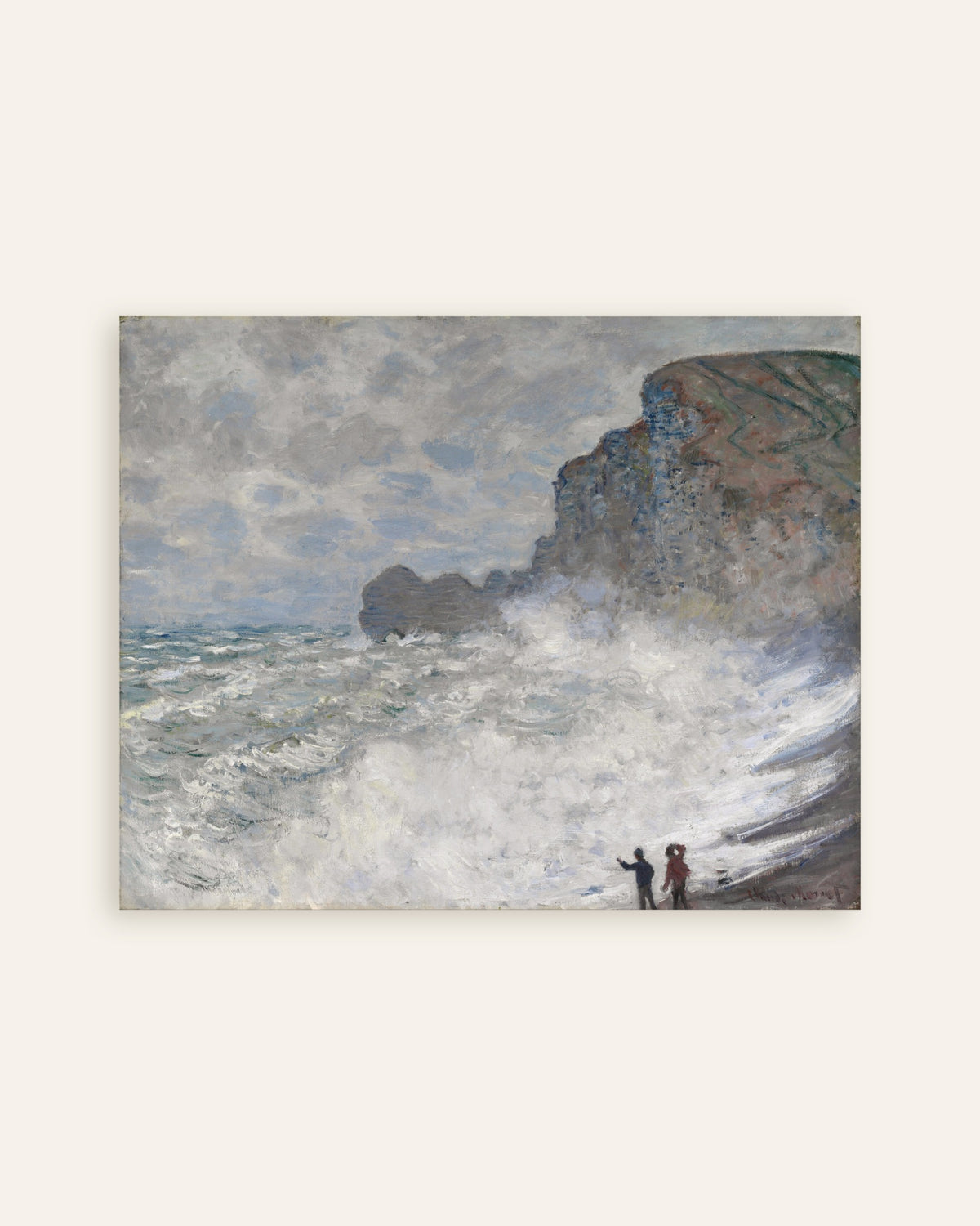 Póster Temporal en Étretat (1883), de Claude Monet, miniatura