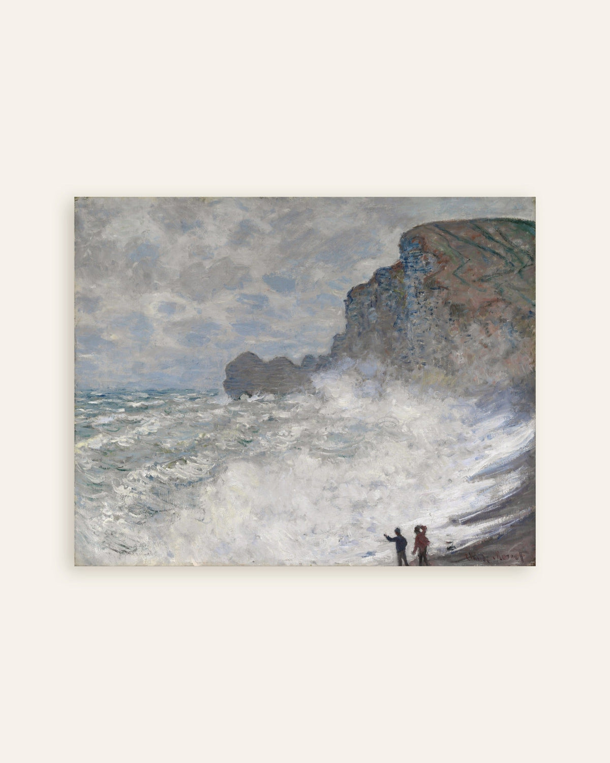 Póster Temporal en Étretat (1883), de Claude Monet, miniatura