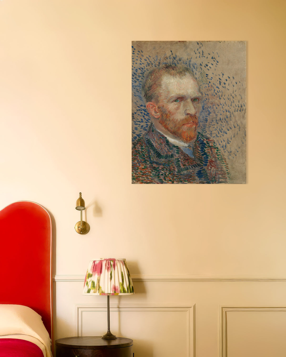 Póster de Autorretrato con trazos azules (1887), de Vincent van Gogh