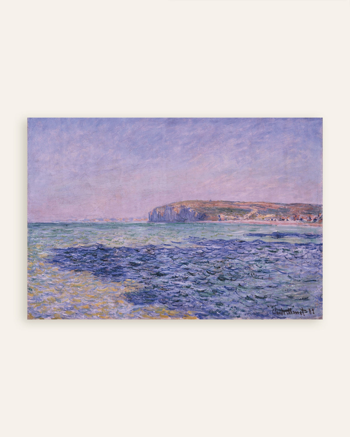 Póster Sombras sobre el mar, acantilados de Pourville (1882), de Claude Monet, miniatura