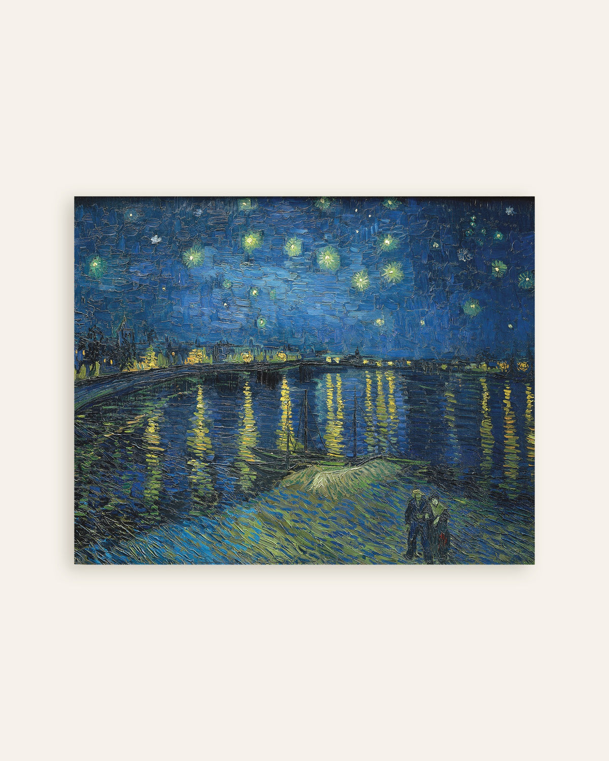 Póster de Noche estrellada sobre el Ródano (1888), de Vincent van Gogh, miniatura