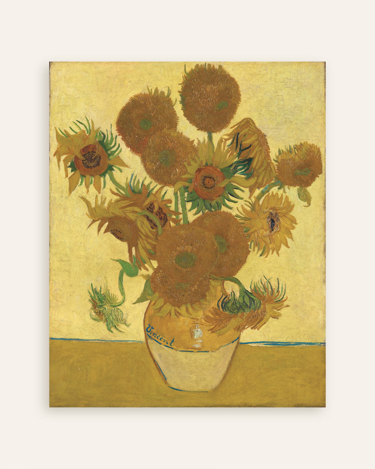 Póster «Los girasoles» (1888), de Vincent van Gogh, en miniatura