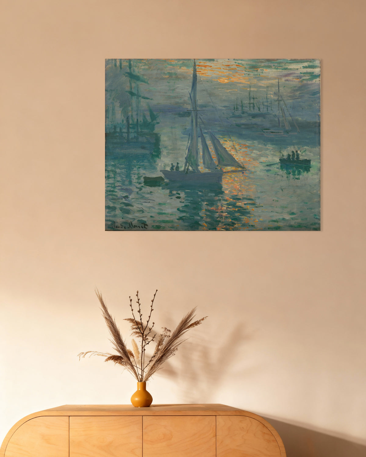 Póster Amanecer, marina (1873), de Claude Monet