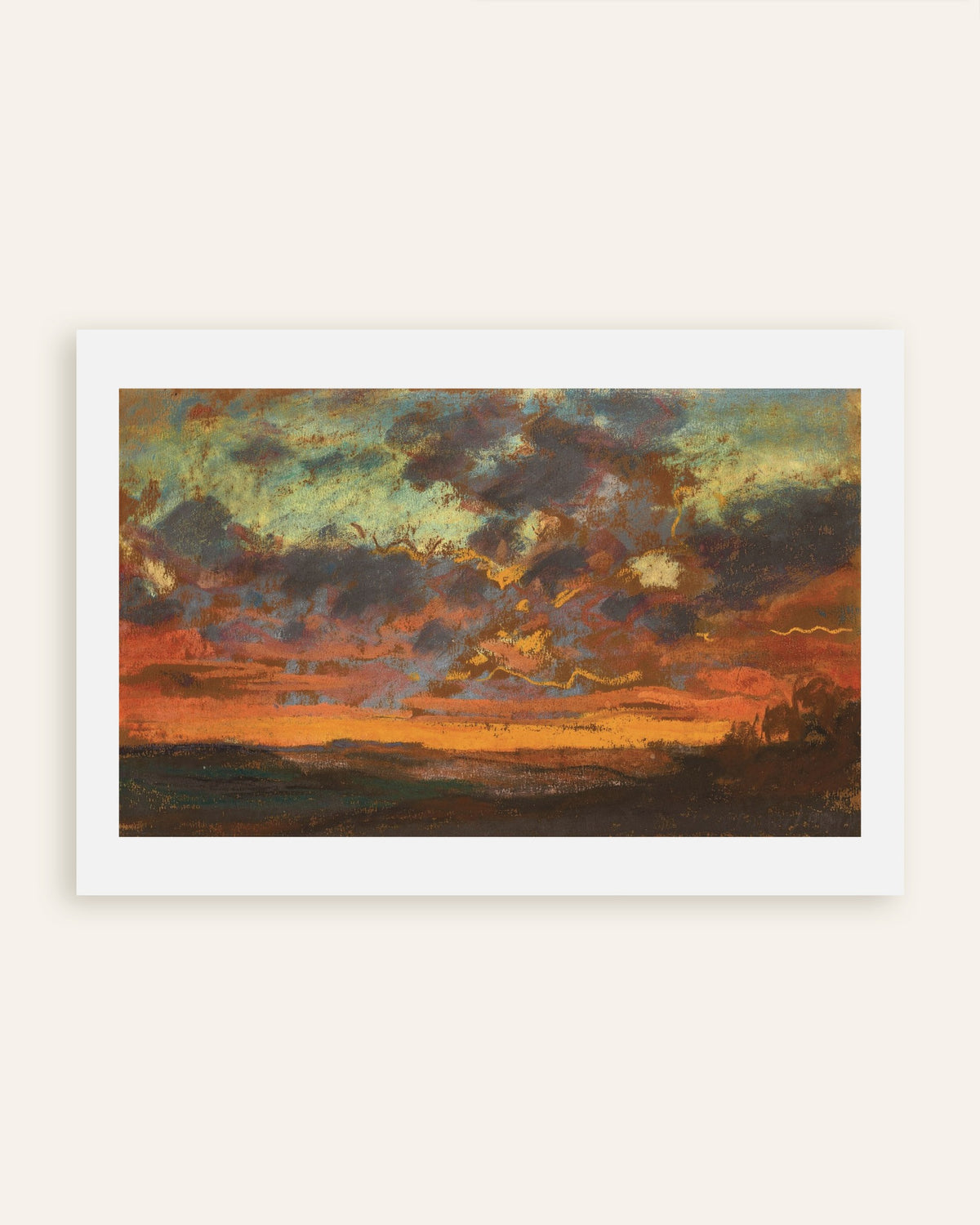 Póster Puesta de sol (hacia 1868), de Claude Monet, miniatura