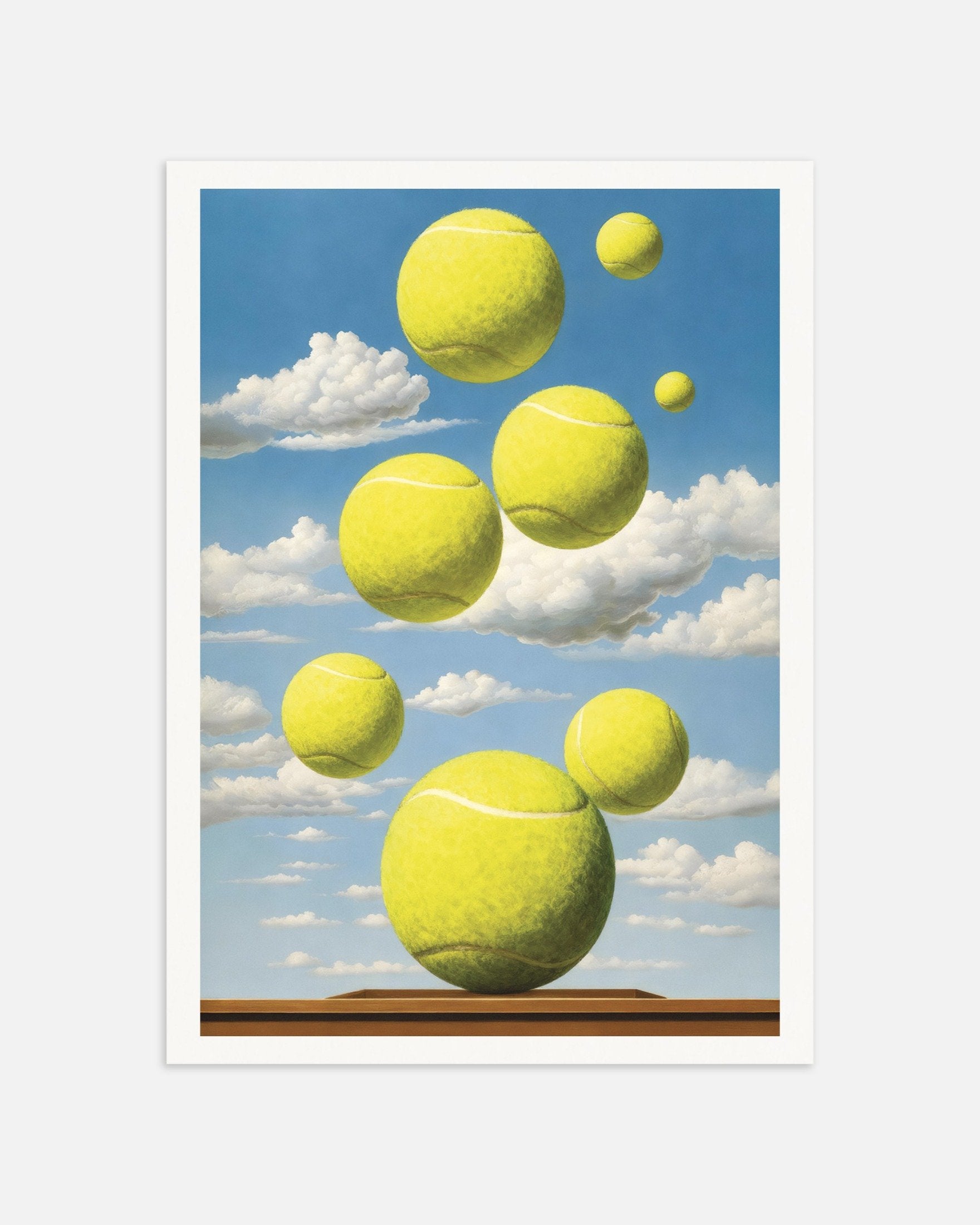 Poster of Tennis balls poster – Surreal sports art print, thumbnail