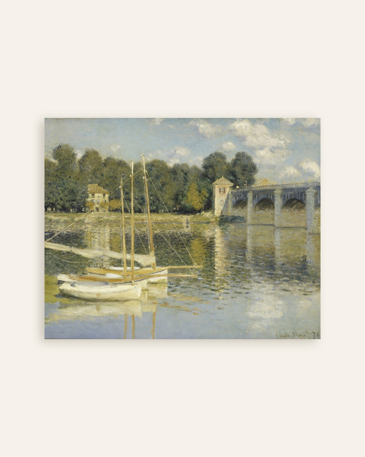 Póster El puente de Argenteuil (1874), de Claude Monet, miniatura