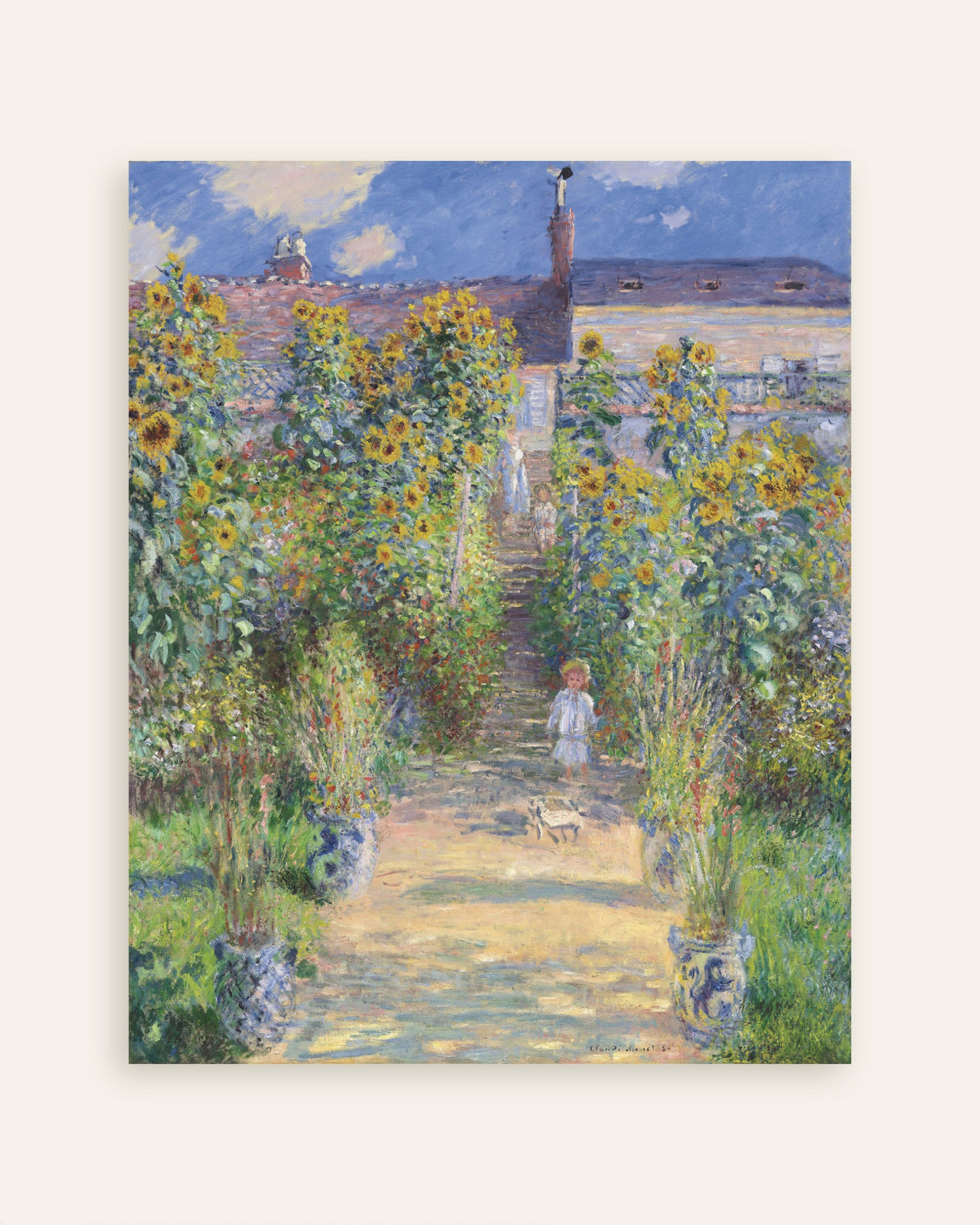 Póster El jardín del artista en Vétheuil (1881), de Claude Monet, miniatura