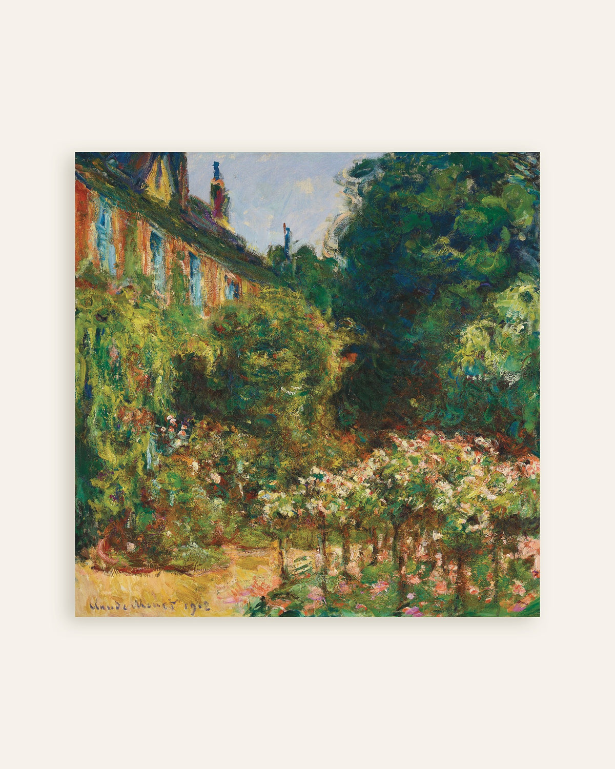 Póster La casa del artista en Giverny (1912), de Claude Monet, miniatura
