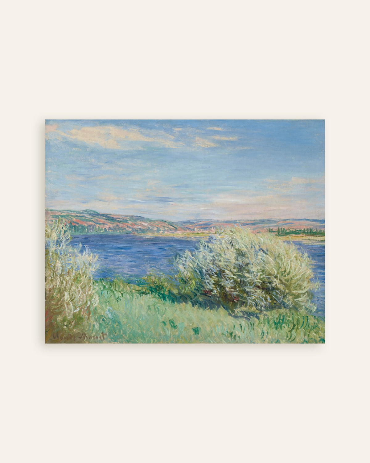 Póster Las orillas del Sena cerca de Vétheuil (1881), de Claude Monet, miniatura
