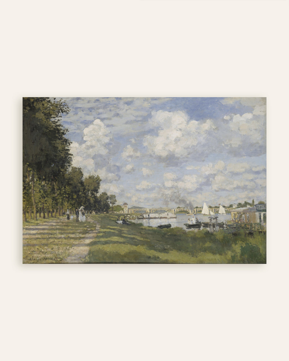 Póster La dársena de Argenteuil (hacia 1872), de Claude Monet, miniatura
