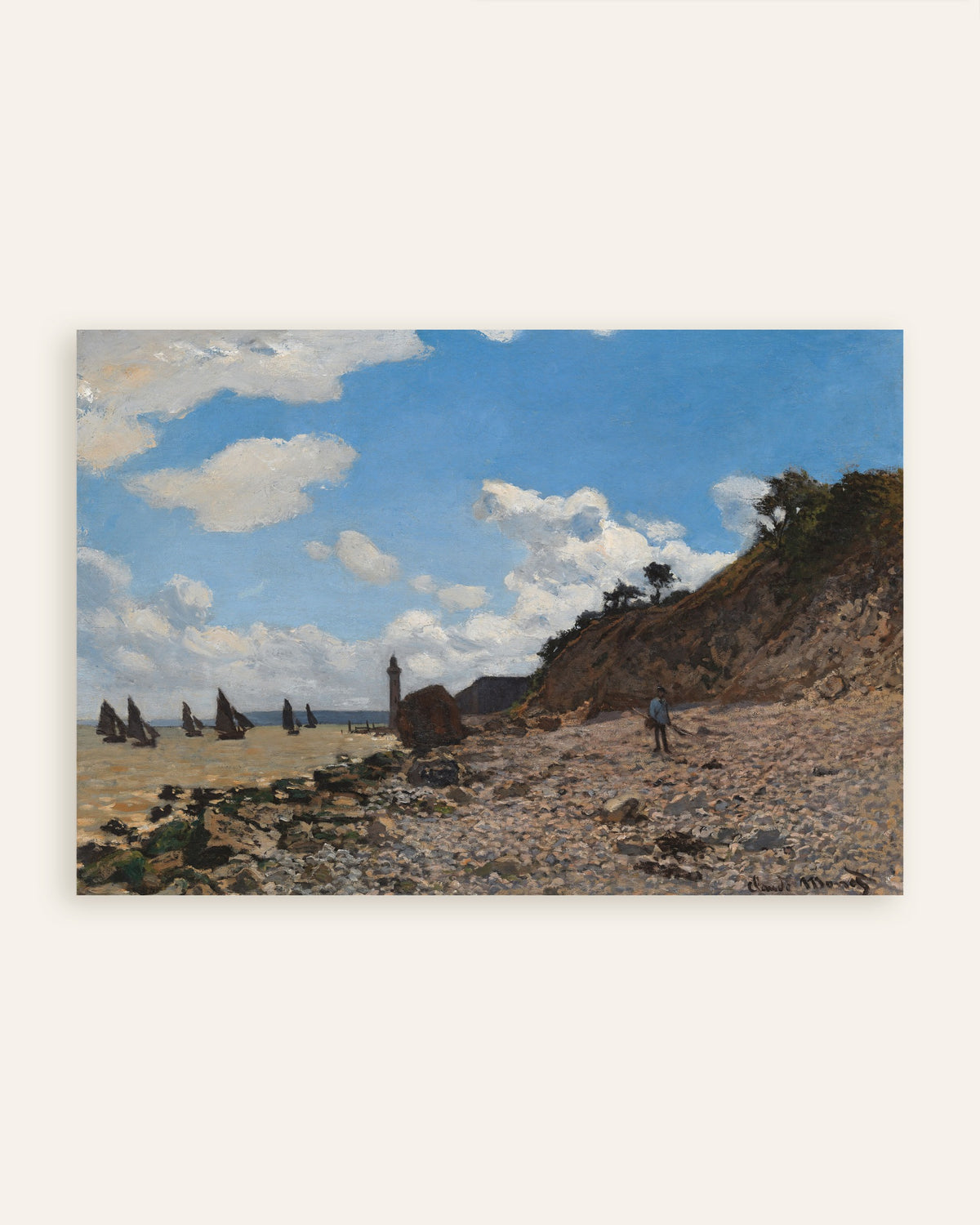 Póster La playa de Honfleur (1864–1866), de Claude Monet, miniatura