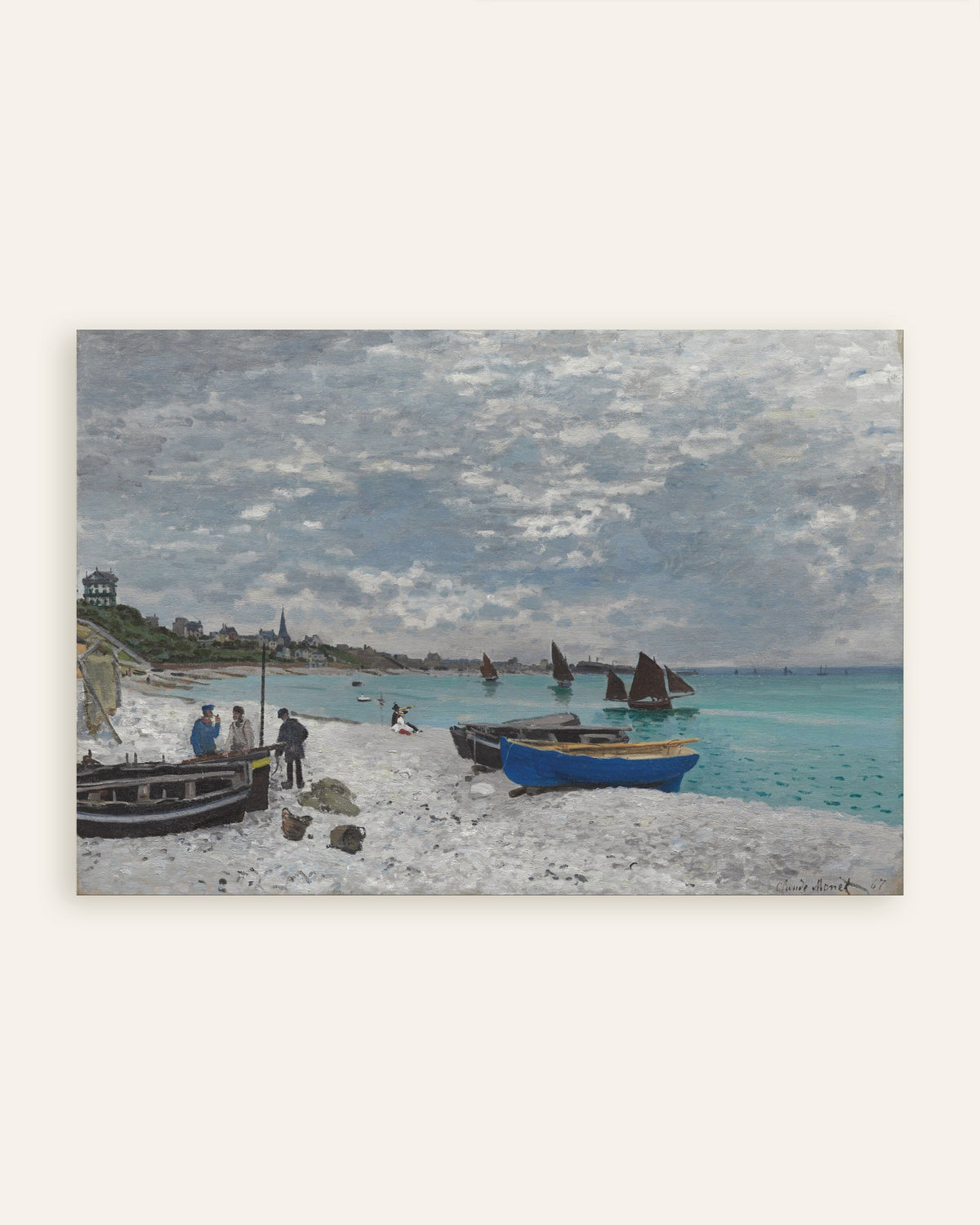 Póster La playa de Sainte-Adresse (1867), de Claude Monet, miniatura