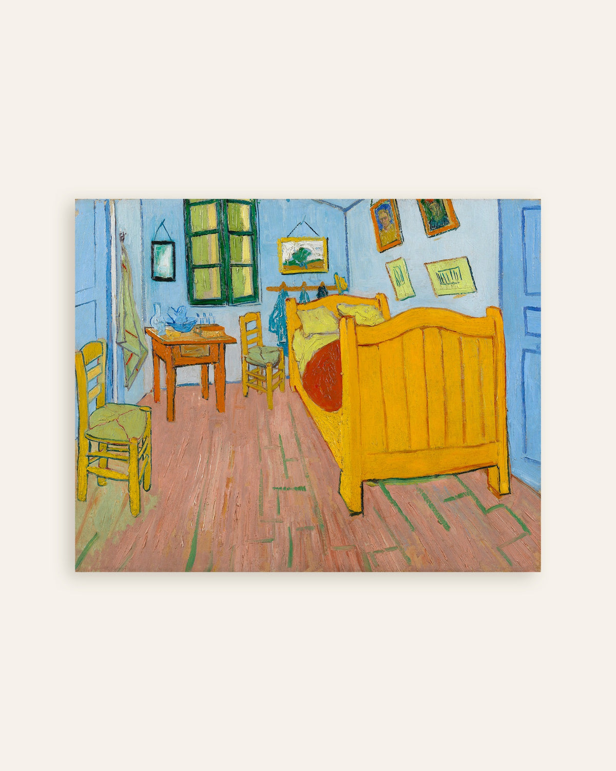 Póster de El dormitorio (1888), de Vincent van Gogh, en miniatura
